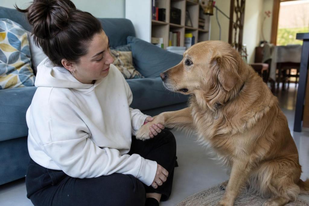 Según los etólogos los perros que te apoyan la pata no piden atención: esto es lo que buscan en realidad